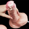 Kép 6/20 - Lovetoy - 11&quot; Squirt Extreme - spriccelő, élethű, rögzíthető, herés dildó (natúr)