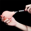 Kép 10/20 - Lovetoy - 11&quot; Squirt Extreme - spriccelő, élethű, rögzíthető, herés dildó (natúr)