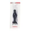 Lovetoy - 4,5" Glass Romance - temperálható, üveg análdugó (11,3) - fekete