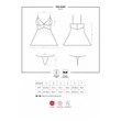 Kép 6/8 - Obsessive - 810-BAB-2 - csipke babydoll és tanga szett (L/XL) - fehér