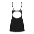 Kép 7/8 - Obsessive - Klarita - csipke babydoll és tanga szett (XXL/XXXL) - fekete