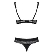 Kép 7/8 - Obsessive - Miamor -2 részes csipke fehérnemű szett (L/XL) - fekete