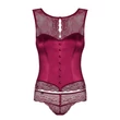 Kép 6/8 - Obsessive - Miamor - csipke fűző és brazil tanga szett (L/XL) - bordő