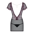 Kép 6/8 - Obsessive - Sedusia - csipke hálóing  és tanga szett (S/M) - fekete