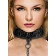 Kép 1/6 - Ouch! - Luxury Collar - luxus nyakörv pórázzal (fekete)