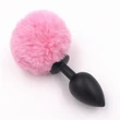 Kép 1/2 - Power Escorts - BR131S - análdugó nyuszifarokkal (S) - fekete/pink