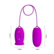 Kép 5/6 - Pretty Love - Daisy - memória funkciós vibrotojás és csiklóizgató vibrátor duó (USB) - lila