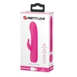 Kép 7/7 - Pretty Love - Tim - 12 funkciós, szilikon nyuszis csiklóizgató és G-pont vibrátor (USB) - magenta