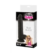 Kép 1/3 - Real Safe - Brush Black 8,5&quot; - élethű, rögzíthető, herés dildó (fekete)