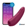 Kép 3/8 - Satisfyer - Curvy 1 + - prémium, websmart léghullámos csiklóizgató vibrátor (USB) - bordó