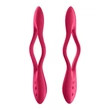 Kép 7/11 - Satisfyer - Elastic Joy - prémium, dupla motoros multi-funkciós vibrátor (USB) - piros