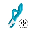 Kép 7/9 - Satisfyer - Embrace Me - prémium, dupla motoros, szilikon, csiklóizgató és G-pont vibrátor (USB) - türkiz