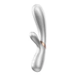 Kép 1/3 - Satisfyer - Hot Lover - prémium, dupla motoros, melegítő funkciós csiklóizgató és G-pont vibrátor (USB) - ezüst