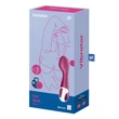 Kép 1/6 - Satisfyer - Hot Spot - melegítő funkciós, websmart G-pont vibrátor (USB) - bordó