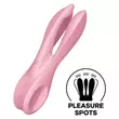 Kép 2/6 - Satisfyer - Threesome 1 - prémium nyuszifüles csiklóizgató és szeméremajak vibrátor (USB) - pink