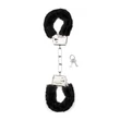 Kép 1/5 - ShotsToys - Furry Handcuffs - szőrös csuklóbilincs (fekete)