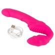 Kép 7/9 - You2Toys - Strapless Strap On - heveder nélküli, szilikon vibrátor duó (USB) - pink