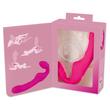You2Toys - Strapless Strap On - heveder nélküli, szilikon vibrátor duó (USB) - pink
