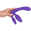 Kép 4/5 - You2Toys - Strapless Strap-On - tripla, tartópánt nélküli felcsatolható dildó (lila)