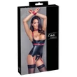 Kép 1/8 - Cottelli Bondage - Basque - intim basque állítható pántokkal és kötözővel (L) - piros/fekete