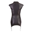 Kép 8/8 - Cottelli Party - Dress with Suspender Straps - erotikus testruha harisnyatartóval (XL) - fekete