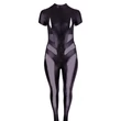 Kép 8/9 - Cottelli Collection Plus - Jumpsuit with Net - fenéknél nyitható, hálos testruha (XL) - fekete