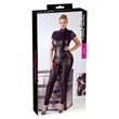 Kép 1/9 - Cottelli Collection Plus - Jumpsuit with Net - fenéknél nyitható, hálos testruha (XL) - fekete