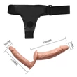 Kép 6/7 - Debra - Wearable Harness Strap on Double Ended Realistic Dildo - felcsatolható, élethű dildó páros állítható hevederrel