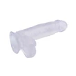 Kép 4/6 - Chisa Novelties - Hi-Rubber 7&quot; - rögzíthető, élethű, herés dildó (áttetsző)
