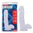 Kép 6/6 - Chisa Novelties - Hi-Rubber 7&quot; - rögzíthető, élethű, herés dildó (áttetsző)