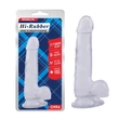 Kép 3/6 - Chisa Novelties - Hi-Rubber 7,7&quot; - rögzíthető, élethű, herés dildó (áttetsző)
