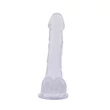Kép 2/6 - Chisa Novelties - Hi-Rubber 7,7&quot; - rögzíthető, élethű, herés dildó (áttetsző)