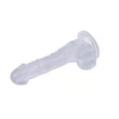 Kép 6/6 - Chisa Novelties - Hi-Rubber 7,7&quot; - rögzíthető, élethű, herés dildó (áttetsző)