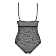 Kép 2/4 - Obsessive - 818-TED-1 - érzéki, virágmintás body (S/M) - fekete