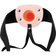 Kép 3/9 - Adam & Eve - Adam's Flexskin Hollow Strap On - felcsatolható élethű dildó (natúr)