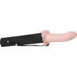 Kép 2/9 - Adam & Eve - Adam's Flexskin Hollow Strap On - felcsatolható élethű dildó (natúr)