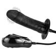 Baile - Bigger Joy - Inflatable Penis 3 - rögzítehető, távirányitású, felfújható anál vibrátor (fekete)