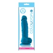 Kép 1/2 - NS Toys - ColourSoft 5&quot; - rögzíthető, élethű, herés dildó (17cm) - kék