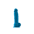 NS Toys - ColourSoft 5" - rögzíthető, élethű, herés dildó (17cm) - kék