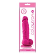 Kép 1/2 - NS Toys - ColourSoft 5&quot; - rögzíthető, élethű, herés dildó (17cm) - pink