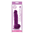 Kép 1/2 - NS Toys - ColourSoft 5&quot; - rögzíthető, élethű, herés dildó (17cm) - lila