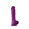 Kép 1/2 - NS Toys - ColourSoft 8&quot; - rögzíthető, élethű, herés dildó (24,5cm) - lila