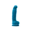 Kép 1/2 - NS Toys - Colours Dual Density 5&quot; - rögzíthető, élethű, herés dildó (18,3cm) - kék