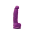 Kép 1/2 - NS Toys - Colours Dual Density 5&quot; - rögzíthető, élethű, herés dildó (18,3cm) - lila