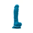Kép 1/2 - NS Toys - Colours Dual Density 8&quot; - rögzíthető, élethű, herés dildó (24cm) - kék