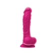 Kép 2/2 - NS Toys - Colours Dual Density 8" - rögzíthető, élethű, herés dildó (24cm) - pink