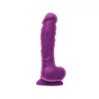 Kép 2/2 - NS Toys - Colours Dual Density 8&quot; - rögzíthető, élethű, herés dildó (24cm) - lila