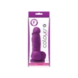 Kép 1/2 - NS Toys - Colours Pleasures 4&quot; - rögzíthető, élethű, herés dildó (14cm) - lila