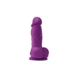 Kép 2/2 - NS Toys - Colours Pleasures 4&quot; - rögzíthető, élethű, herés dildó (14cm) - lila