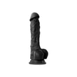 Kép 2/2 - NS Toys - Colours Pleasures 7&quot; - rögzíthető, élethű, herés dildó (23,5cm) - fekete